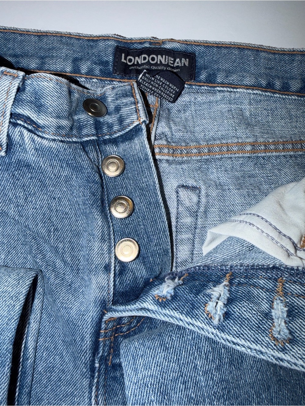 Vintage London Jean 100% Cotton Button Fly Jeans 4 - Picture 9 of 10